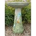 Burley Clay Hand Tinted Butterfly Ceramic Bird Bath