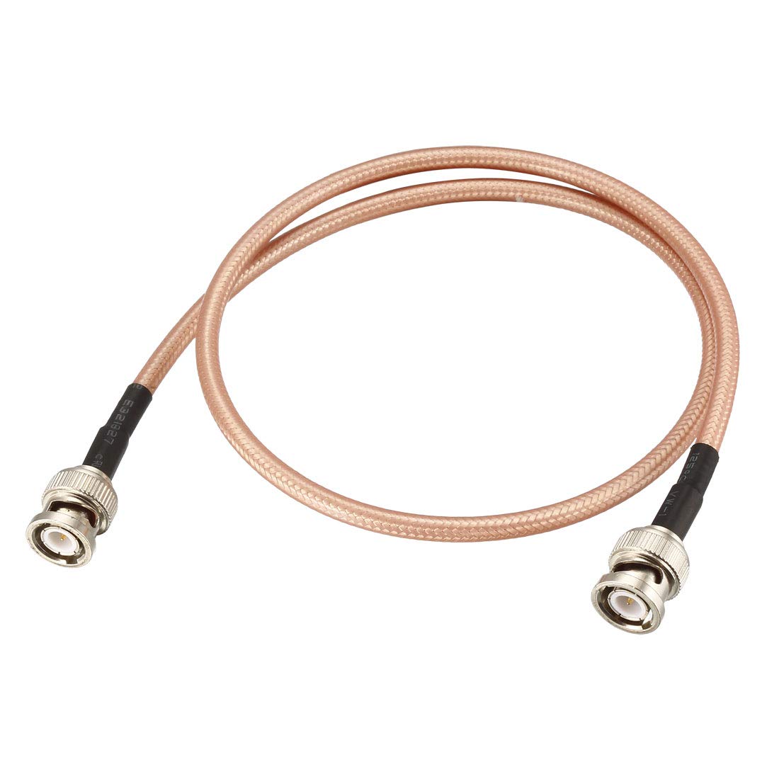 sourcing map BNC Male to BNC Male Coax Cable RG400 Low Loss RF Coaxial Cable 50 Ohm 0.6M/2Ft