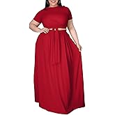 Womens Sexy Plus Size 2 Piece Dress Outfits Short Sleeve Bandage Wrap Empire Crop Tops and Skirt Sets