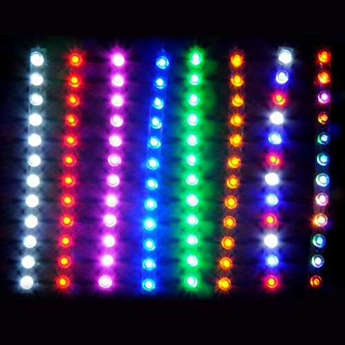 MonkeyJack Set of 2 LED Light Bar for Roller Inline & Roller Skates, Switch Control, Choice of LED Colors - Colorful, 12cm