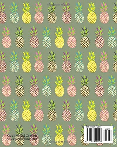 Pineapple Notebook - Ruled Pages - 8x10 - Premium (Avocado) - Image 3