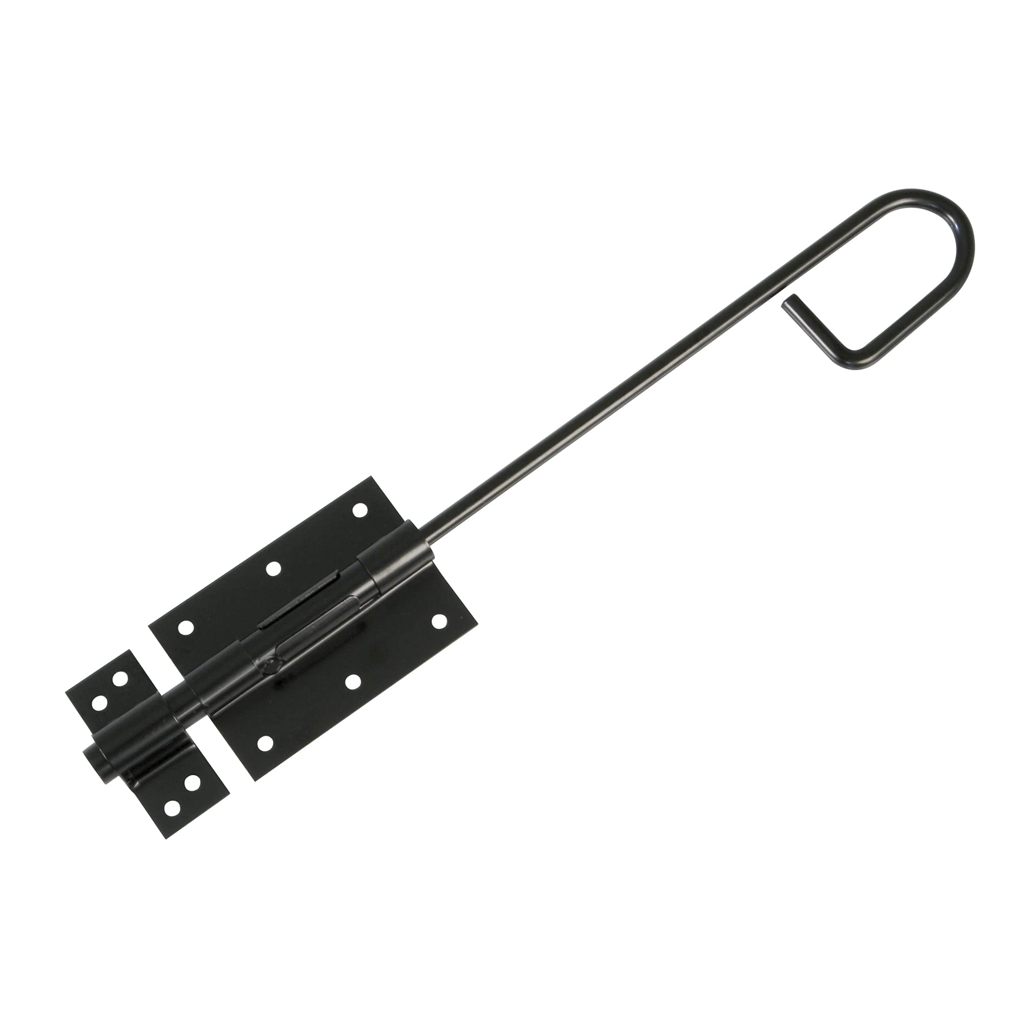Amig - Overlap Pin | Door Latch | Heavy Duty Latch for Gates | Steel | Colour: Black | 300 x 90 x 7 mm | Includes Screws