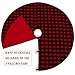 S-DEAL 36 Inches Christmas Tree Skirt Red and Black Plaid Buffalo Double Layers Checked Deco for Holiday Party Mat Xmas Ornaments