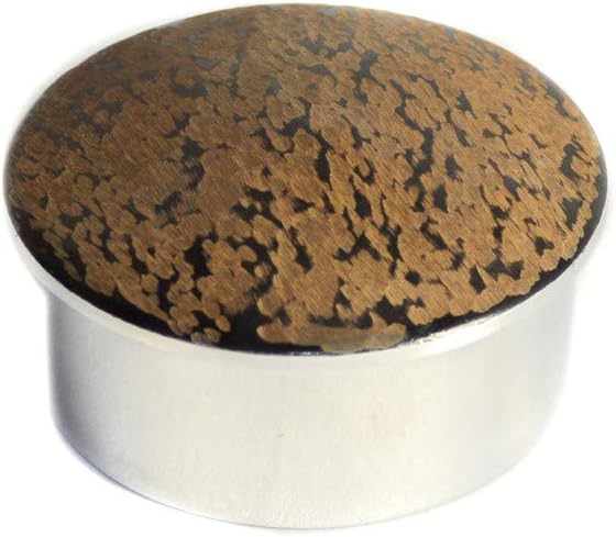 tapidecor Caja Decorativa Redonda PEQUEãA Aluminio Y Cuero 11X5: Amazon.es: Hogar