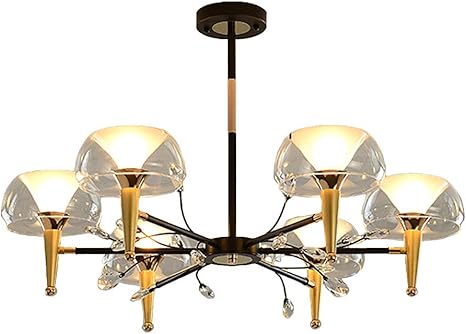 Vintage Sputnik Kronleuchter Für Schlafzimmer,Qualle Glas Lampenschirm