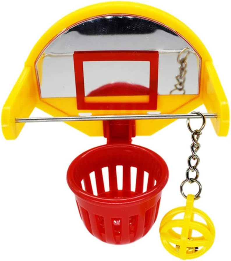 POPETPOP Bird Toys Bird Training Basketball Toys Parrot Chew Ball Foraing Toy Education Play Gym Playground Activity Toys
