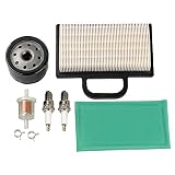 Hipa 698754 273638 Air Filter 691035 Fuel Filter 696854 Oil Filter Spark Plug for Briggs & Stratton Intek Extended Life Series V-Twin 18-26 HP Lawn Mower