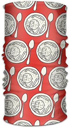 Ancharpin Knife And Fork Pizza Versatile Sports Casual Multifunctional Headwear Bandanas Quick-dry Magic Sport Headscarf For Men Women Yoga Running Outdoor