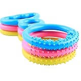 Hisoul Pet Chewing Toys Fun Dumbbell Shaped Design Pet Dog Puppy Cat Roast Rings Toy Squeaky Sound Play Toys (Random)