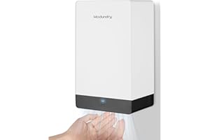 Modundry Compact Hand Dryers for Bathrooms Commercial 110V Turbo Power Hand Dryer with Dual Airflow & Low Noise, White