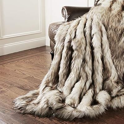 Luxurious Bleached Finn Raccoon Faux Fur Throw North Macedonia Ubuy