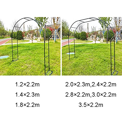 GEREP Selbstversammlung Eisen Rosenbogen Torbogen, für Kletterpflanzen Rosen Ranken, Outdoor Garten Rasen Backyard Terrasse, Hochzeit/C / 1.8×2.2M – Bild 4