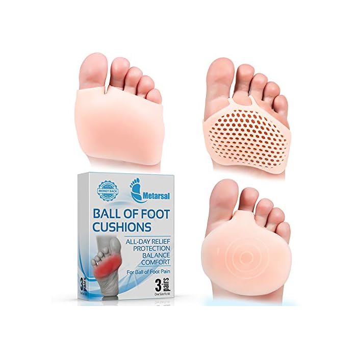 Metatarsal Ball of Foot Cushion Pads, High Heel Inserts Pads, Forefoot Pain Relief, Bunion Mortons Neuroma Callus…