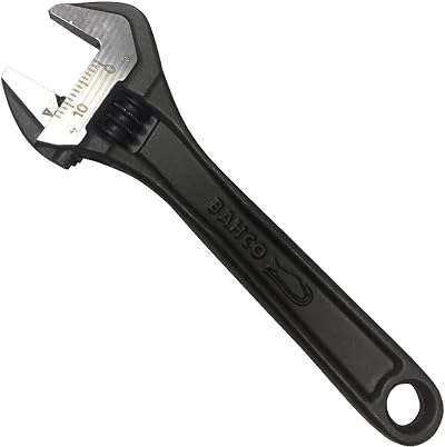 Bahco 8069 Adjustable Wrench 100mm 4in Black Left Turn Screw Jaw 13mm
