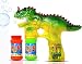 Haktoys Jurassic Dinosaur Bubble Gun Shooter Light Up Blower | Toy Bubble Blaster for Toddlers, Kids, Parties | LED Flashing Lights, Extra Refill Bottle, Sound-Free (Complementary Batteries Included) primary