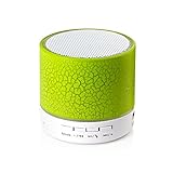 Leacoco Mini Wireless Portable Bluetooth Speaker with LED and Build-in Mic Support AUX TF for iPhone iPod and Android System Equipment Etc. (Green)