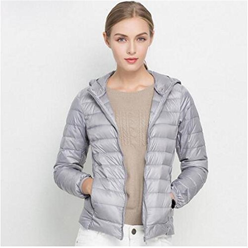 Winter Women Down Jacket Ultra Light Down Snow Coat Hooded 90% White Duck Down Jackets For Women Thin Feather Jacket camperas (L, Orange) - Thumbnail 3