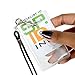 Heavy Duty Polycarbonate 2-Card ID Badge Holder - Vertical with Thumb Slots by Specialist ID (5 Pack with Bonus)