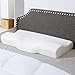 LANGRIA High-Density Memory Foam Bed Pillow CertiPUR-US Therapeutic Cervical Neck Pillow with Ergonomic Contoured Head Cavity Breathable Removable Cover for Back and Side Sleepers 25
