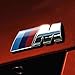 M Emblem Badge Sticker Motorsport Power, Rear Emblem Car Decal Logo Sticker for All Models BMW 1 3 5 7 Series E30 E36 E46 E34 E39 E60 E65 E38 X1 X3 X5 X6 Z3 Z4 (Silver)