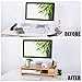 2-Tier Bamboo Monitor Stand | Wood Desk Organizers and Accessories | Laptop Computer Monitor Riser with Adjustable Storage Accessoriesthumb 4