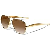 GUVIVI Retro Gold Aviator Sunglasses for Women Men, 2025 Metal Oversized 70s Aviators Sun Glasses