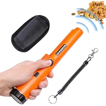 Pinpointing Probe Metal Detector, IP65 Water Resistant, Treasure Hunting Tool Buzzer Vibration with Sound Portable Pin Pointer with LED Indicators and Belt ...