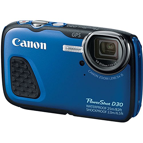 Canon PowerShot D30 12.1MP Waterproof Digital Camera, Blue + Extra