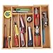 Cutlery Tray with 7 Compartments Flatware Organizer Used for Drawer Organizer Divider Bamboo Holder for Utensils Flatware,Silverware (Bamboo, 14.1