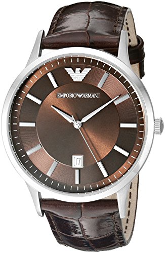 Emporio Armani Men's AR2413 Dress Brown Leather Watch