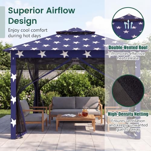 Happygrill 11x11 Pop Up Gazebo Review: Adjustable Shelter With Mesh Walls image 14