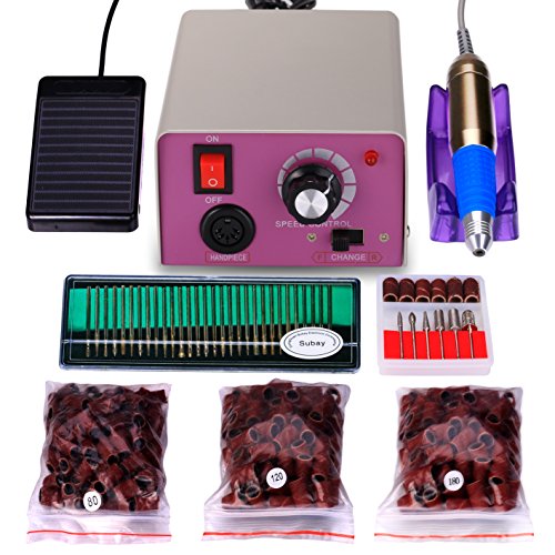 25,000 rpm professional electric nail drill file kit, finger toe …
