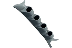 GlowShift Gray Quad Pillar Gauge Pod Compatible with Ford Super Duty F-250 F-350 Power Stroke 1999-2007 - Factory Color Match