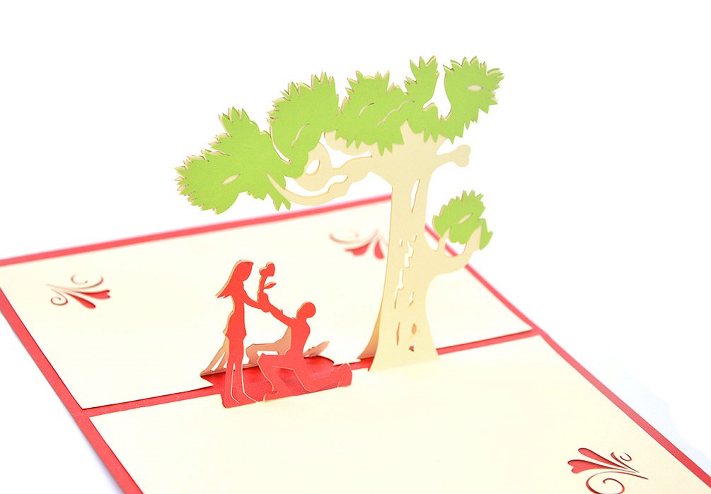 Medigy Handmade 3D Pop Up Greeting Cards for Valentines,Lovers,Marriage Proposal Gifts Cards)