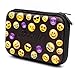 Black Emoji Large Capacity Girls Boys Cute Colored Pen Organizer Cosmetic Bag School Pencil Case Box with Compartments