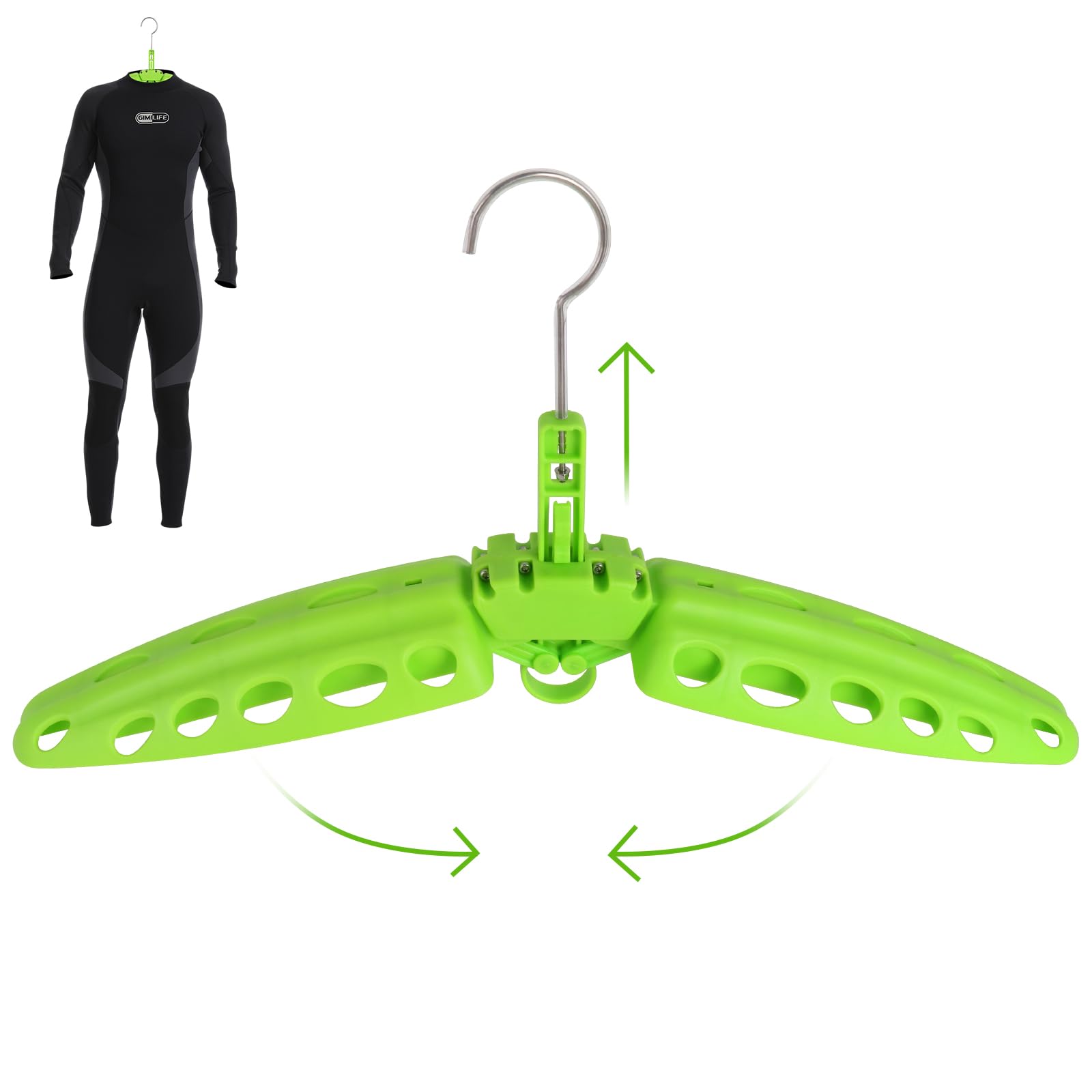 Wetsuit Hanger, Gimilife Quick Dry Folding Vented Hanger for Wetsuit, Surfing & Scuba Diving Accessory, Perfect to Drysuit Life Jacket or BCD(1 PCS)