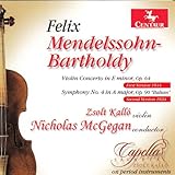 VIOLIN CTO IN E MINOR OP 64 / SYM NO 4 IN A MAJOR  image