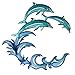 Riding The Wave Dolphin Wall Art, Blue, Iron