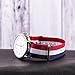 Clockwork Synergy® Classic Nylon Ballistic watch straps bands (20mm, Red/White/Blue)