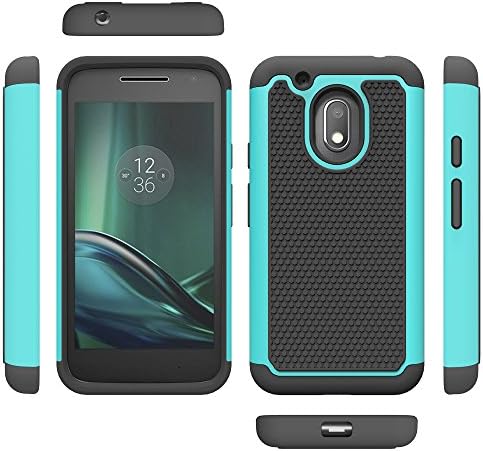 Moto G4 Play Case, MPCE [Drop Protection] Heavy Duty Shock Absorbing Hybrid Dual Layer Armor Defender Case Cover for Motorola Moto G Play (2016) / Moto G Play (4th Gen.) (Turquoise/Black)