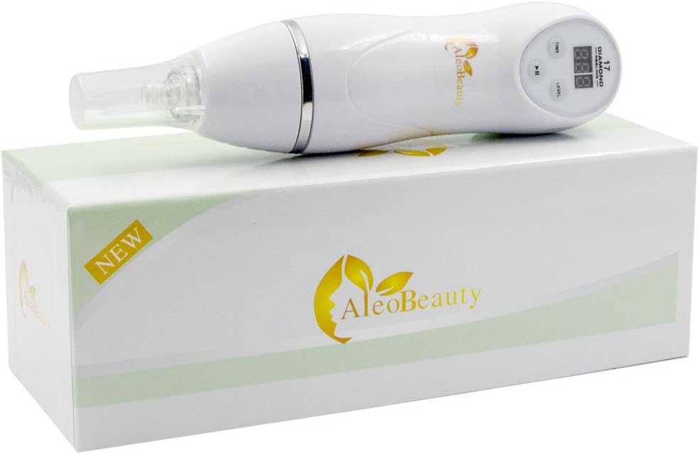 Microdermabrasion Machine- Diamond Microdermabrasion Device Kit for a Flawless Skin-Comedo Suction-Blackhead Dull Skin Blemishes Remover-Vaccum Extraction Tips Heads-Diamond Peeling
