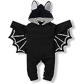 Rutoe Baby Boy Halloween Outfit Infant Bat Long Sleeve Hoodie Romper Overall Halloween Costume 18-24 Months