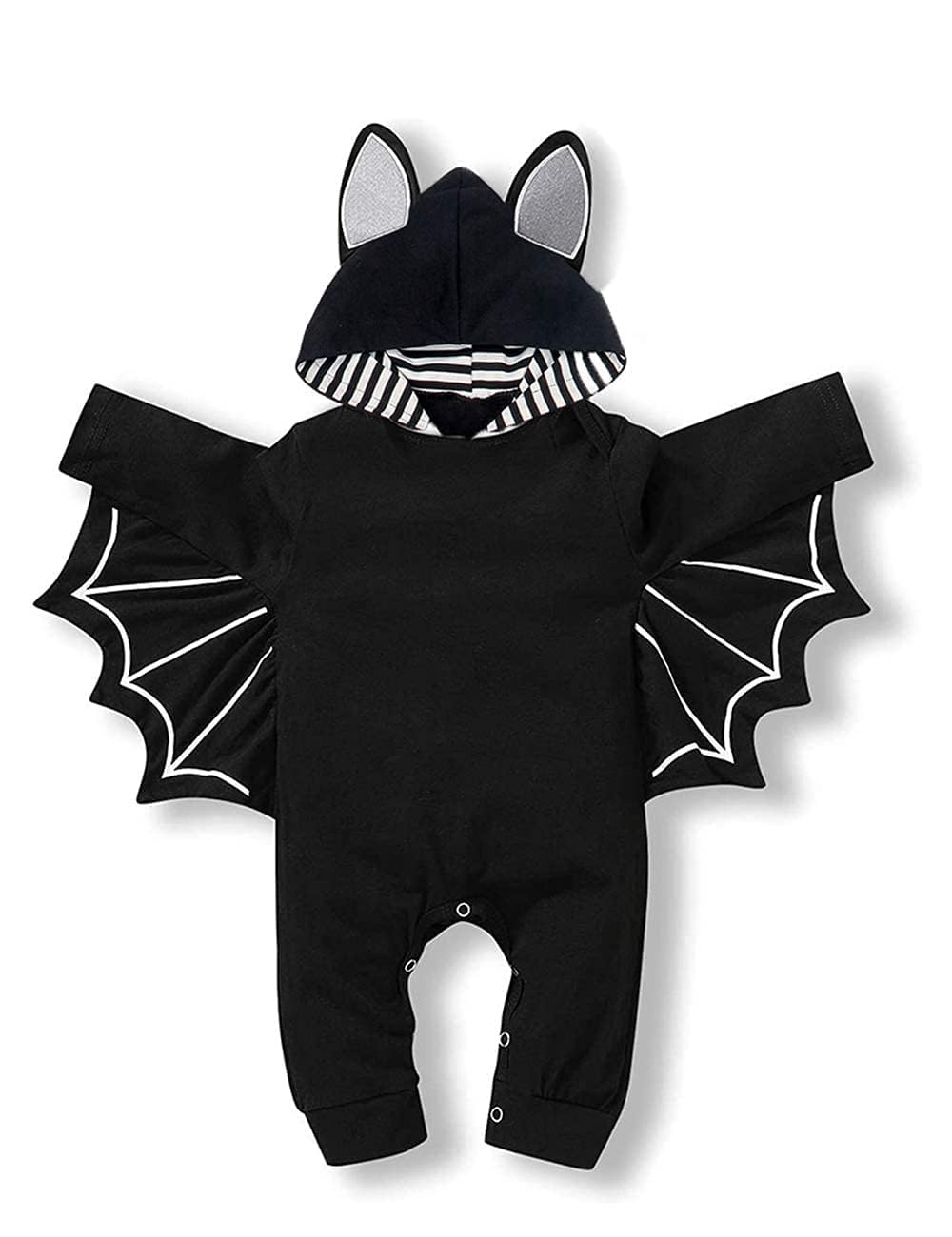 Photo 1 of Rutoe Baby Halloween Costumes Infant Bat Long Sleeve Hoodie Romper Overall Playsuit Baby Boy Halloween Outfit 6-12 Months