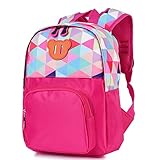 Vbiger Toddler Backpack Kids' Cartoon Carrying Bag Schoolbag (Rosy)