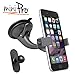 iBOLT miniPro Window / dash car mount for iPhone 5, 5c, 5S, iPhone 6, Samsung Galaxy S5 S4, Note 3, 4 & HTC One M8, works with protective cases.
