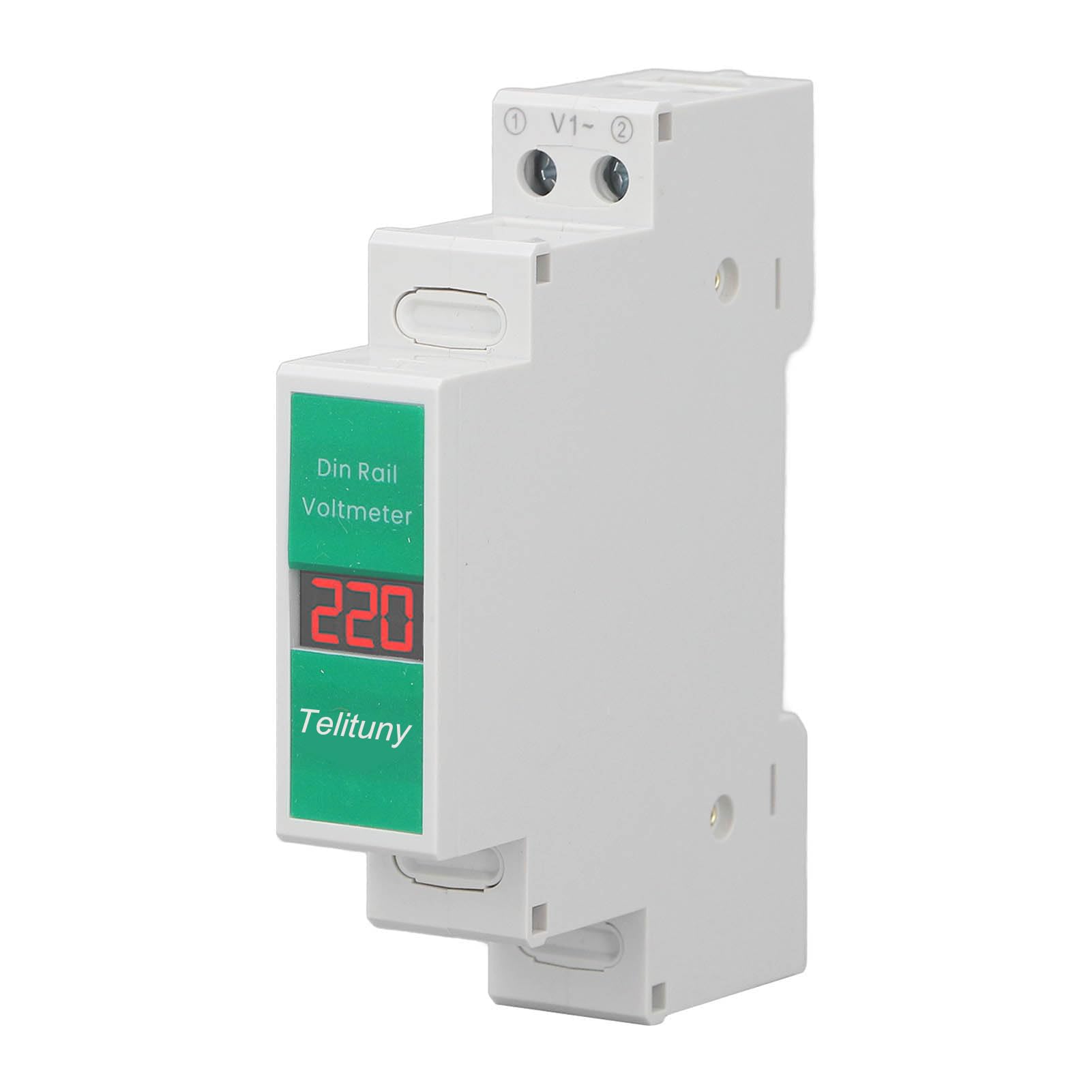 Din Rail Voltmeter Digital AC Voltmeter Intelligent LCD 1 Phase 60-450V Din Rail Voltmeter Simple And Clear Operation Interface Design Can Achieve Functions Relevant