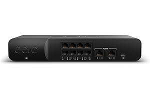 �鶹�� eero PoE Gateway (newest model) - 10-port eero router and PoE switch, Two 10 GbE ports, Eight 2.5 GbE PoE ports