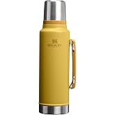 Stanley Classic Legendary Vacuum Bottle 1.5 qt | Wide Mouth with Leakproof Cup Lid | Keep Drinks Hot or Cold | Packable for Travel | Insulated Stainless Steel Thermos | BPA-Free | Dijon