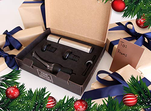 Wine Aerator and Wine Saver Pump with 2 Vacuum Bottle Stoppers by Barvivo - Pour, Aerate, Enjoy and Preserve Your Red Wine, it Will Taste 3 Times Better Than Originally and Stay at its Best for Days. - Thumbnail 4