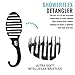 Wet Brush Hair Brush Shower Flex Squirt Hair Detangler with Ultrasoft IntelliFlex Bristle Hangable Hook Designed Shower Hair Detangling Comb (Black)